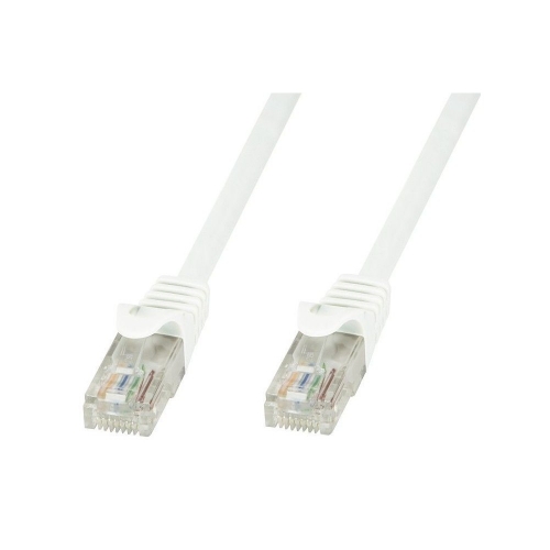 Kabel Krosowy Patchcord U/utp Cat6 1m Biały 100% Miedź